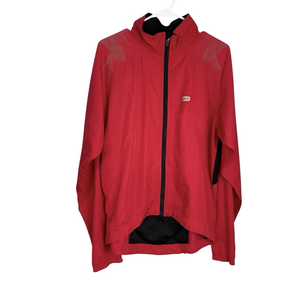 Louis Garneau Mens Modesto Cycling Jacket Size M Red Full Zip Windbreaker